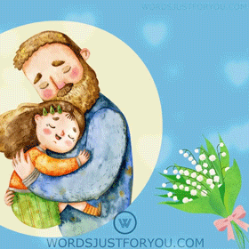 Cartoon Cute Happy Father's Day Gif