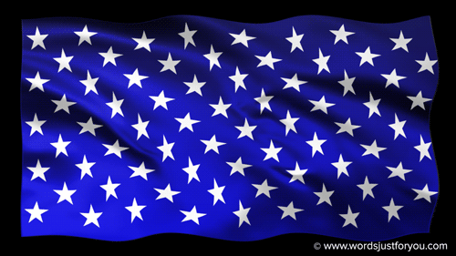 Animated USA Flag Blue White Stars GIF - Animated USA Flag