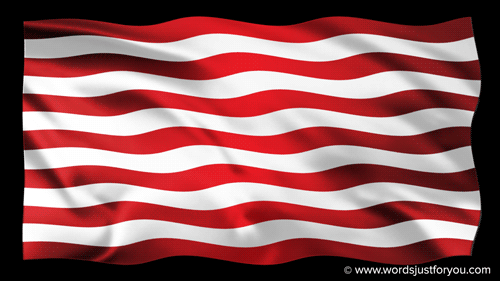 Animated USA Flag Red Stripes GIF