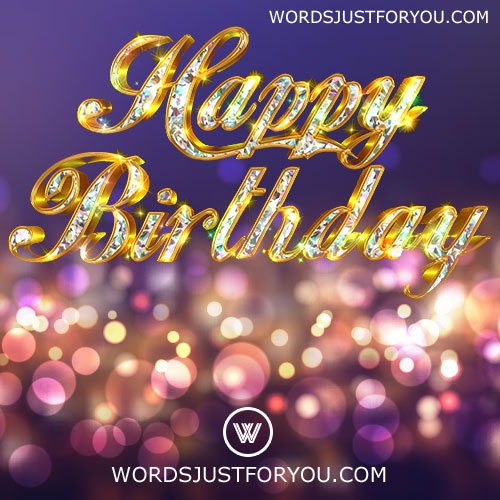 Glitter Happy Birthday Card