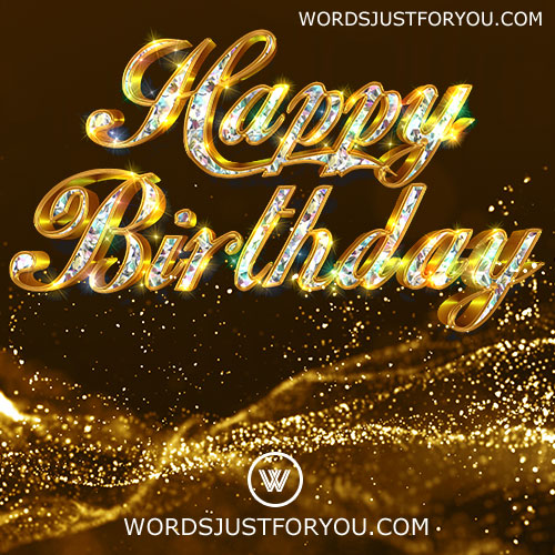 Glitter Happy Birthday Card