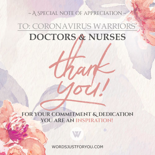 Thank You Coronavirus Warriors Doctors &Amp; Nurses