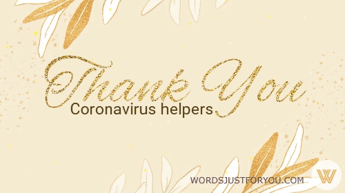 Thank You Coronavirus Helpers