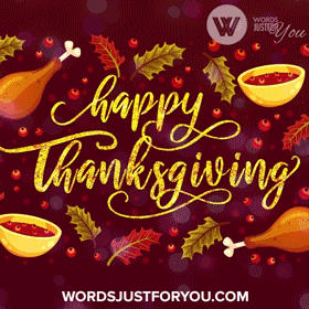 Happy Thanksgiving Glitter Gif