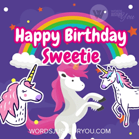 Happy Birthday Unicorn Gif