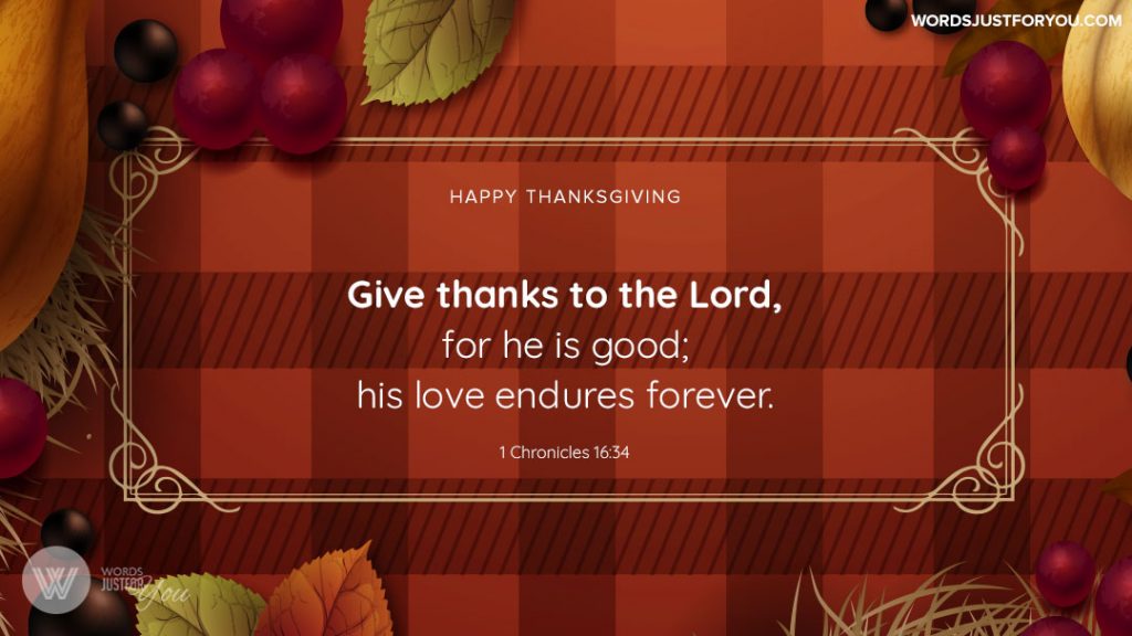 Happy Thanksgiving Bible Verse Image