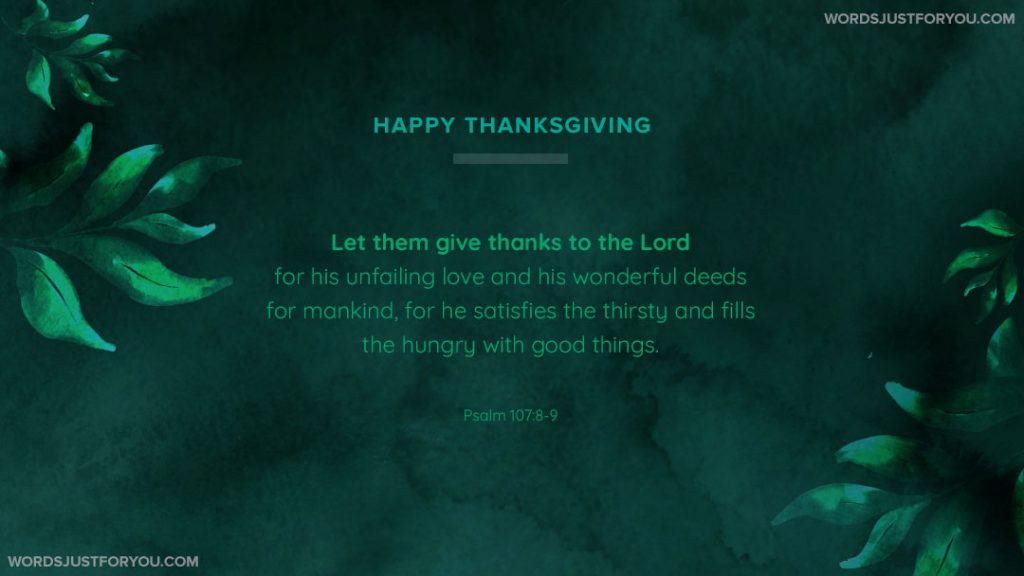 Happy Thanksgiving Bible Verse Image