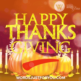 Glitter Happy Thanksgiving Gif