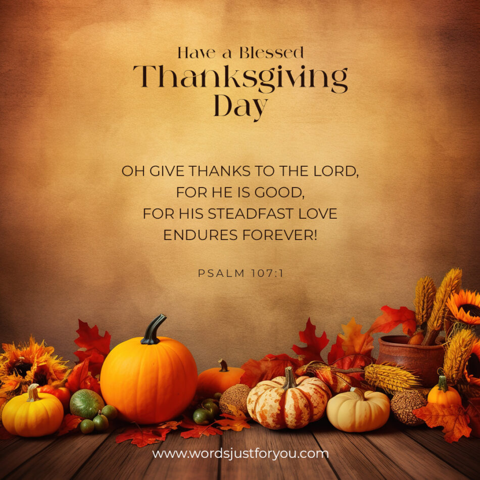 Thanksgiving Bible Verse Image, Thanksgiving Religious Image, Blessed Thanksgiving Image