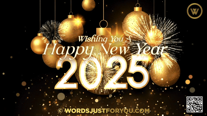 Animated Happy New Year 2025 GIF, 2025 GIF, Happy New Year GIF