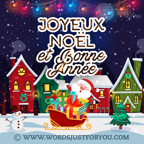 Joyeux Noel Et Bonne Annee Gif - Merry Christmas And Happy New Year