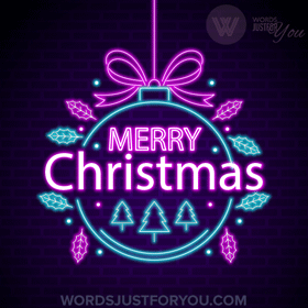 Merry Christmas Neon Gif