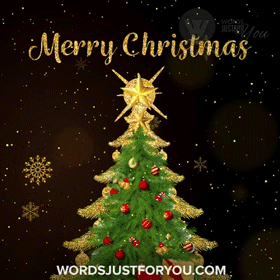 Glitter Merry Christmas Gif