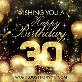 Glitter Happy 30Th Birthday Gif