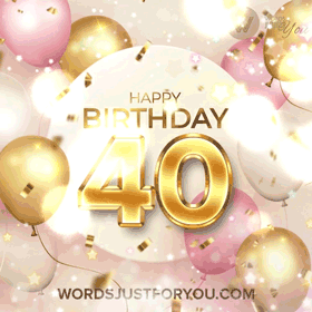 Animated Happy 40Th Birthday Gif