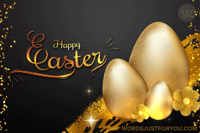 Glitter Happy Easter Gif