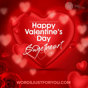 Animated Happy Valentines Day Sweetheart Gif