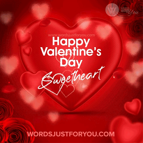 Animated Happy Valentines Day Sweetheart Gif