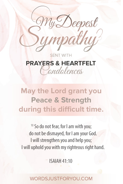 Deepest Sympathy Bible Verse Image