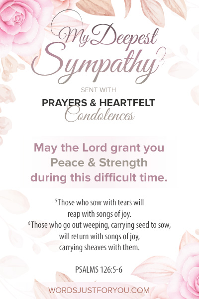 Deepest Sympathy Bible Verses