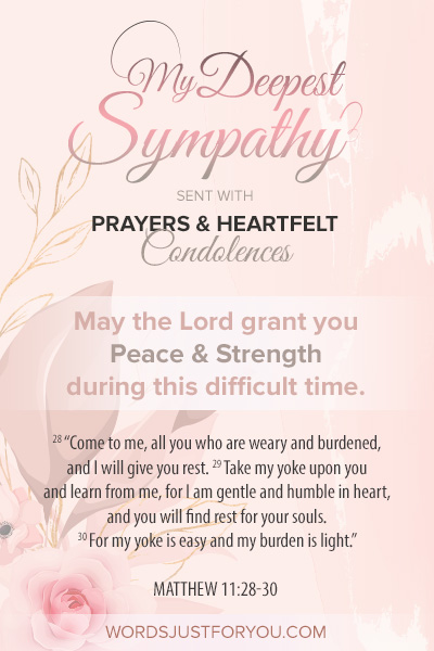 Deepest Sympathy Bible Verses