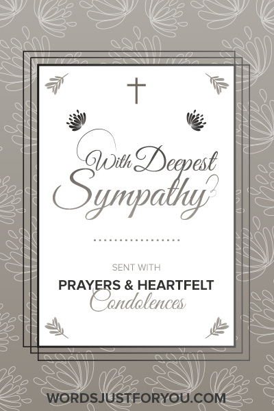 With Deepest Sympathy Message