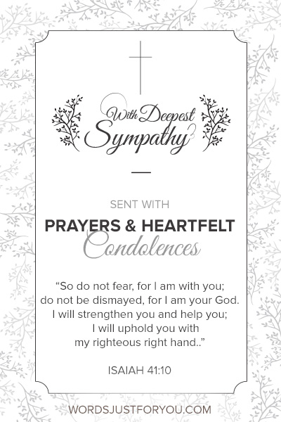 With Deepest Sympathy Message