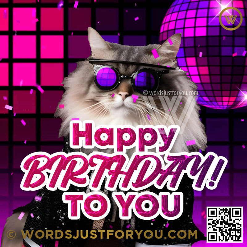 Amazing Dancing Stylish Cat Happy Birthday Gif - Happy Birthday Cat Gif - Happy Birthday Gif