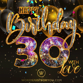 Glitter Happy 30Th Birthday Gif Ecard