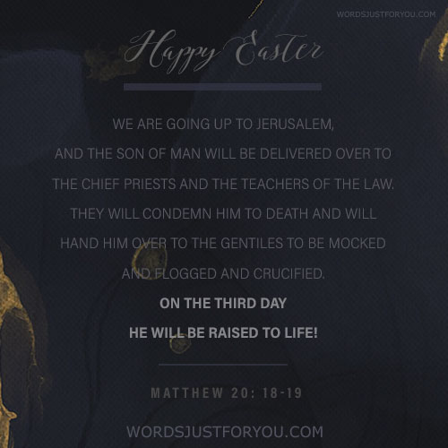 Happy Easter Bible Verse Image
