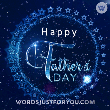 Animated Happy Father's Day Gif Glitter Fireworks 2021