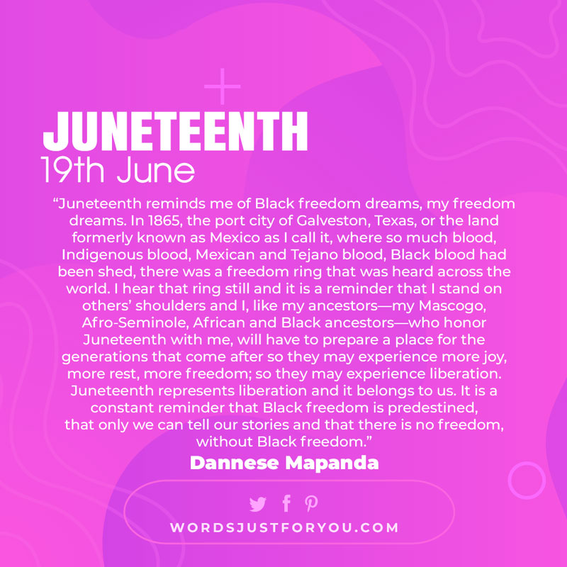 Juneteenth Quote By Dannese Mapanda