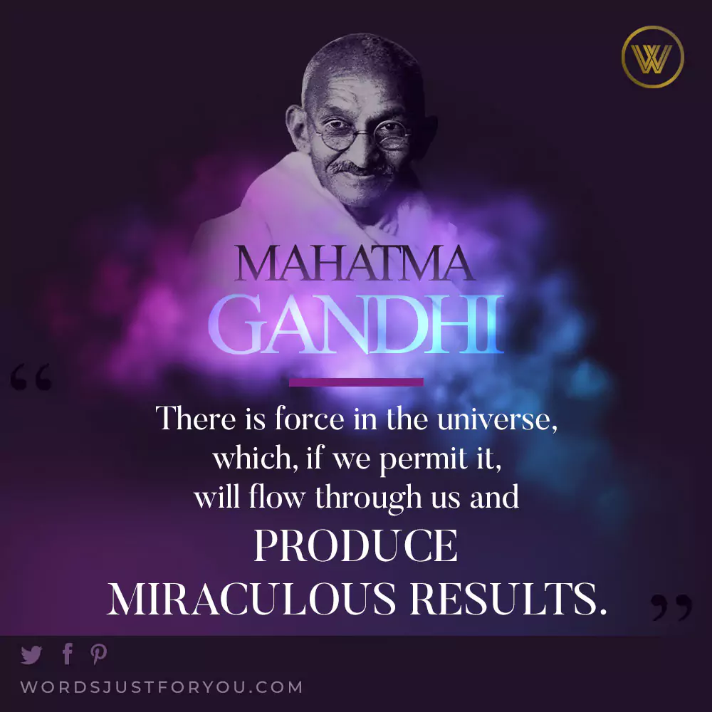 Motivational Quote By Mahatma Gandhi About Results