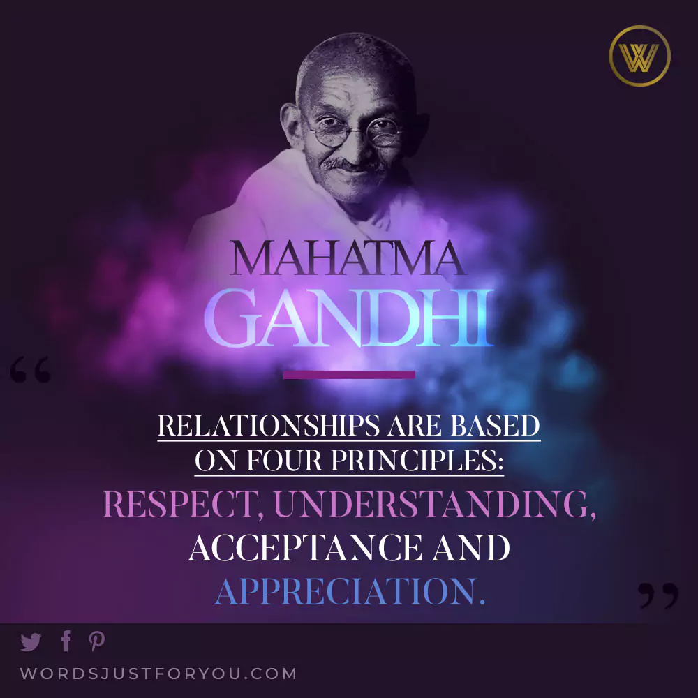 Motivational Quote By Mahatma Gandhi About Relationships