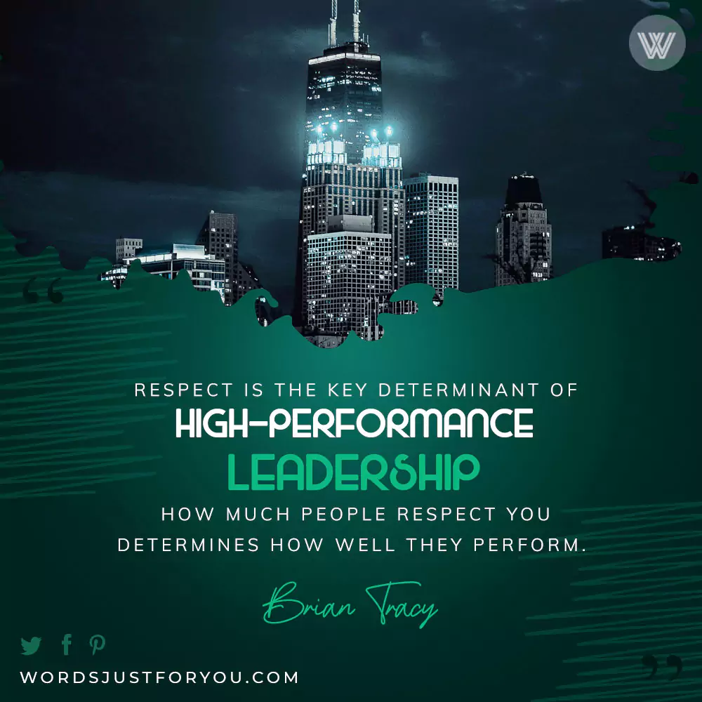 Motivational Quote By Brian Tracy - High Performance Leadership