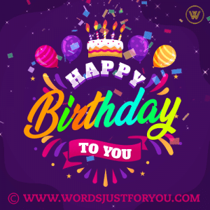 Animated Happy Birthday To You Confetti Gif With Balloons And Birthday Wishes