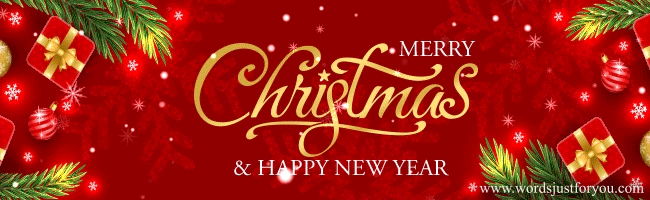 Merry Christmas Email Signature with Falling Snow 