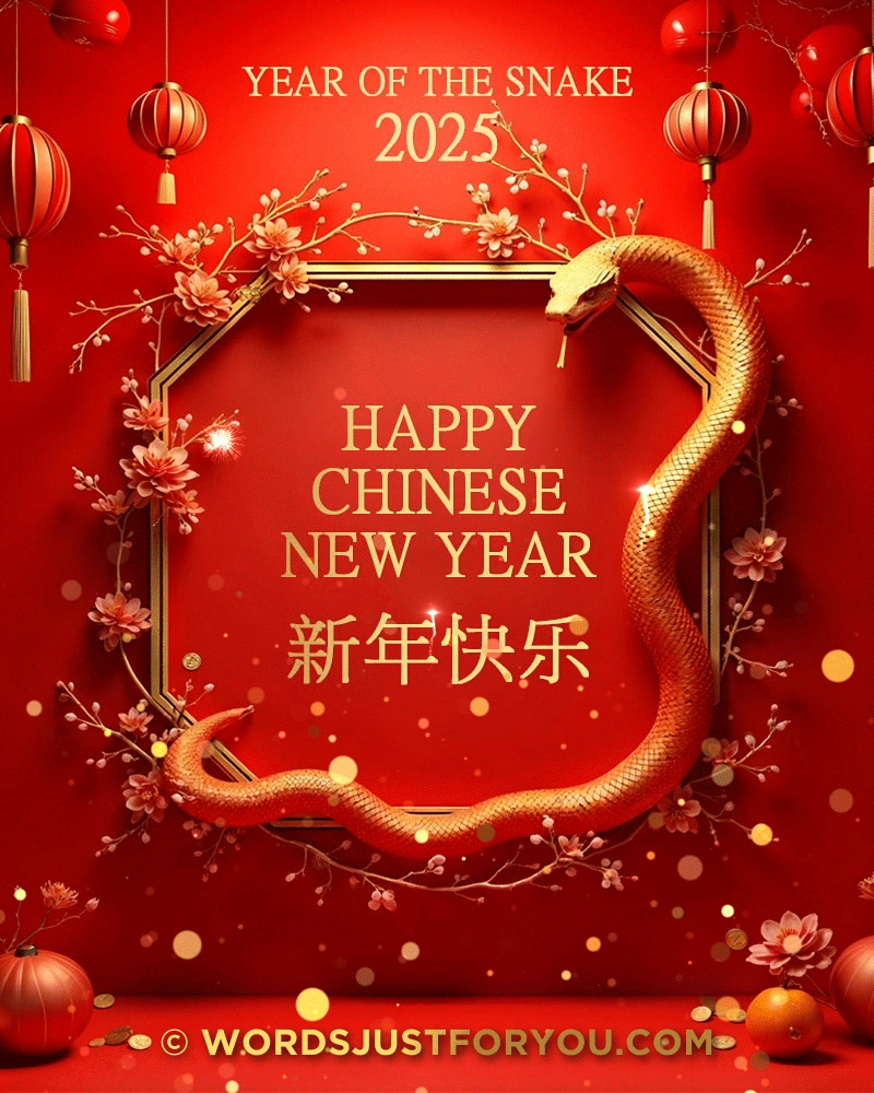 Year of the Snake GIF - Happy Chinese New Year Greetings - 新年快乐