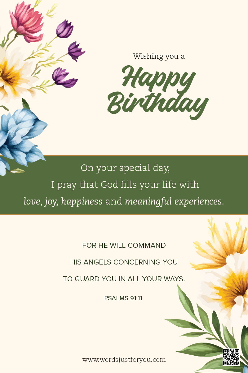 Religious Birthday-Greetings With Bible Verse