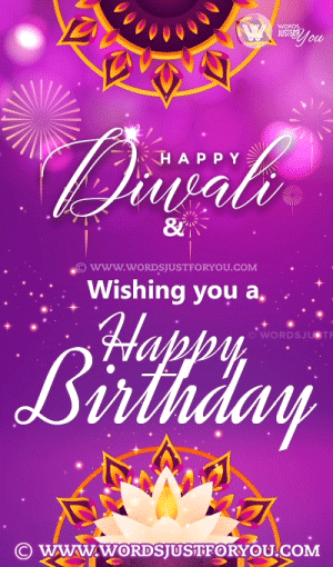 Happy Diwali Birthday Gif