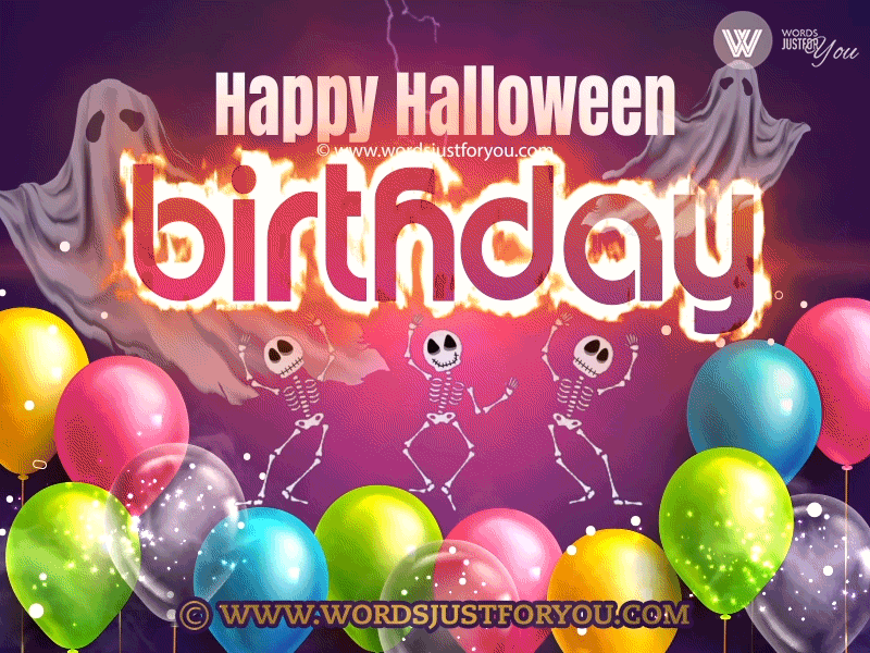 Happy Halloween Birthday Gif