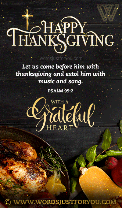 Religious Happy Thanksgiving Cards with Beautiful Bible Verse