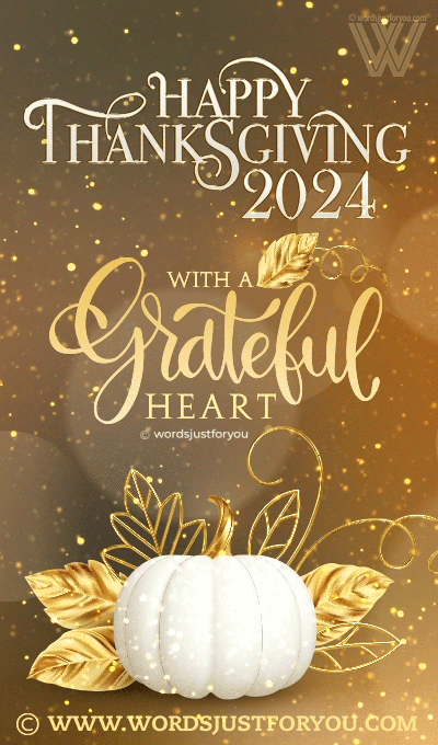 Elegant 2024 Thanksgiving Gif - Animated Happy Thanksgiving 2024 GIF