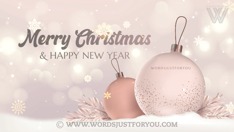 Animated Merry Christmas And Happy New Year Card Gif - Beautiful Merry Christmas Gif