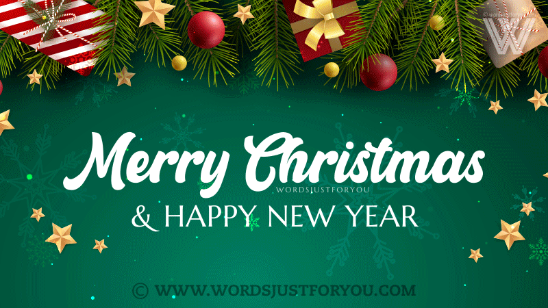 Beautiful Merry Christmas And Happy New Year Gif