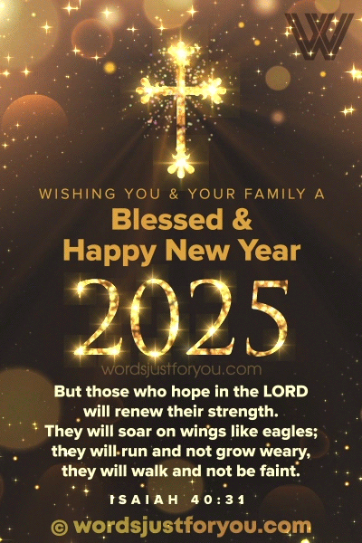 Happy New Year Wishes with Bible Verse, Christian New Year Greetings GIF, Happy New Year Religious GIF, Happy New Year Christian GIF, Happy New Year Religious Wishes, New Year 2025 Christian Wishes, Religious New Year GIF, Happy New Year GIF Christian Wishes