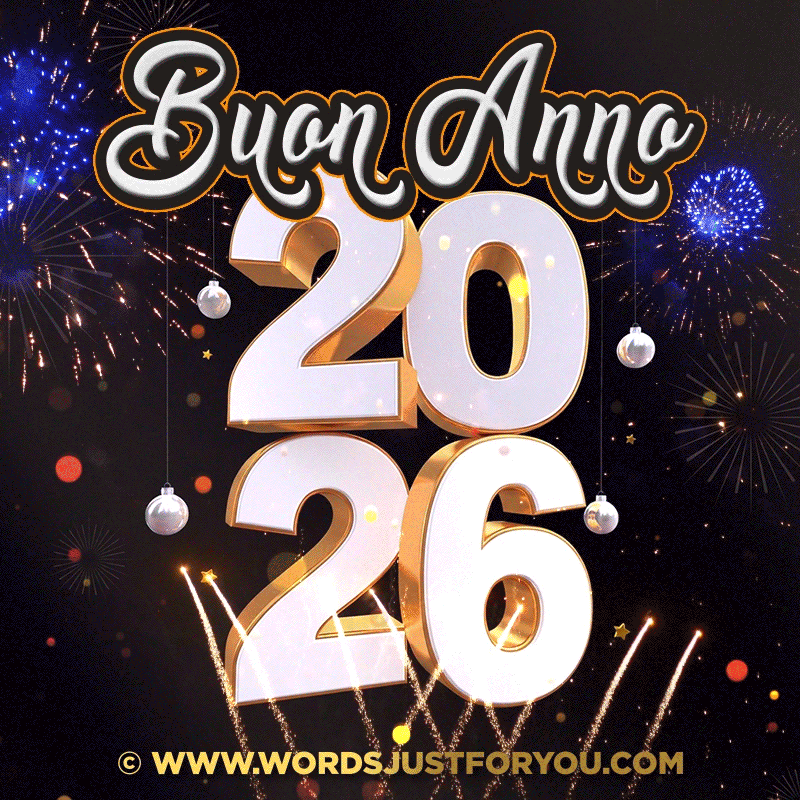 2026 Buon Anno Gif, Happy New Year Wishes Gif In Italian