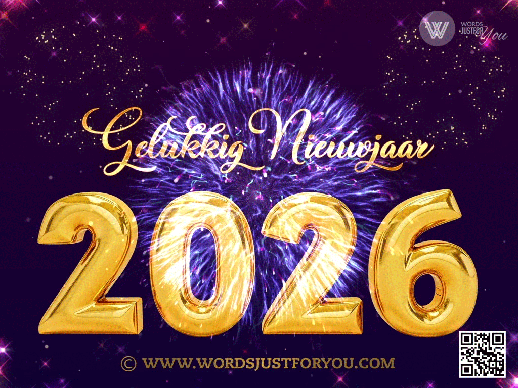 2026 Gelukkig Nieuwjaar GIF, Happy New Year Wishes in Dutch