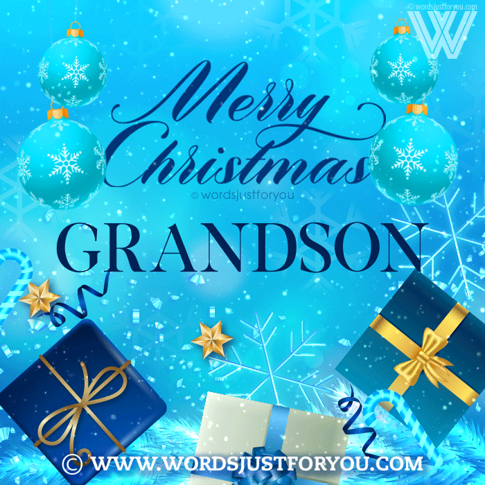 Animated Merry Christmas Grandson Gif - Merry Christmas Grandson Gif