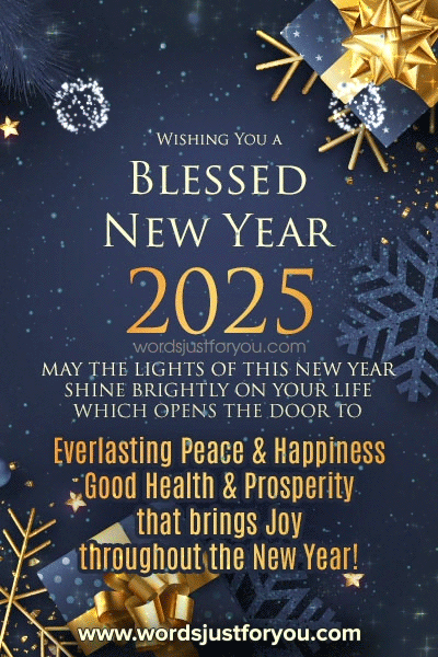 Christian 2025 Happy New Year Greetings GIF, Religious 2025 Happy New Year GIF